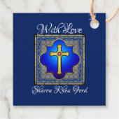 Elegantes Kreuz - Siehe Rückseite - Geschenkanhänger (Rückseite)