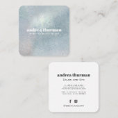 Elegantes Kristallglas Perlmutt Quadratische Visitenkarte (Vorne/Hinten)