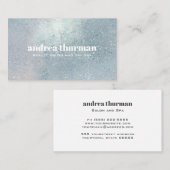 Elegantes Kristallglas Perlmutt Visitenkarte (Vorne/Hinten)