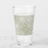 Elegantes Kritzelmuster in Gold & Silber Glas (Rückseite)