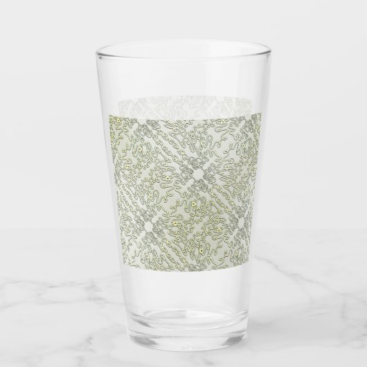 Elegantes Kritzelmuster in Gold & Silber Glas (Vorderseite)