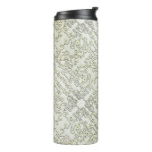 Elegantes Kritzelmuster in Gold & Silber Thermosbecher (Nach links gedreht)