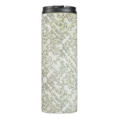 Elegantes Kritzelmuster in Gold & Silber Thermosbecher (Rückseite)