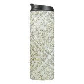 Elegantes Kritzelmuster in Gold & Silber Thermosbecher (Nach rechts gedreht)