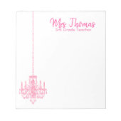 Elegantes Kronier Notepad (Rosa) Notizblock (Vorderseite)