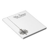 Elegantes Kronier Notepad (schwarz) Notizblock (angewinkelt)