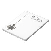 Elegantes Kronier Notepad (schwarz) Notizblock (Rotiert)
