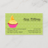 Elegantes Kuchen-Backen Visitenkarte (Rückseite)