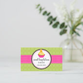 Elegantes Kuchen-Backen Visitenkarte (Stehend Vorderseite)