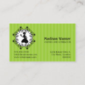 Elegantes Kuchen-Grün Visitenkarte (Rückseite)