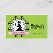 Elegantes Kuchen-Grün Visitenkarte (Vorderseite)