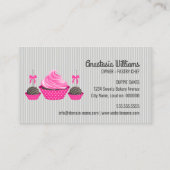 Elegantes Kuchen-Kuchen-Pop-Backen Visitenkarte (Rückseite)