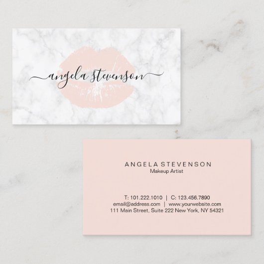 Elegantes Küken erröten rosa Visitenkarte (Vorne/Hinten)