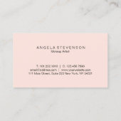 Elegantes Küken erröten rosa Visitenkarte (Rückseite)