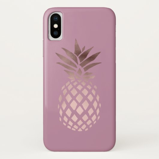 elegantes Kükenraum-Rosen-Goldtropische Ananas Case-Mate iPhone Hülle (Rückseite)