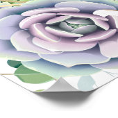 Elegantes, kulentes Hochzeitssymbol Poster (Ecke)