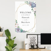 Elegantes, kulentes Hochzeitssymbol Poster (Heimbüro)