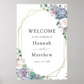 Elegantes, kulentes Hochzeitssymbol Poster (Vorne)