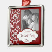 Elegantes kundengerechtes Foto Ornament Aus Metall (Links)