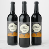 Elegantes KundenHalloween Weinetikett (Flaschen)