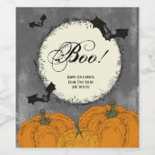 Elegantes KundenHalloween Weinetikett (Einzelnes Label)