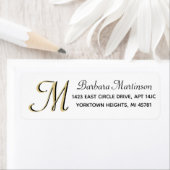 Elegantes, kundenspezifisches Gold Monogram Label (Insitu)