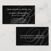 Elegantes kundenspezifisches Monogramm-Grau auf Visitenkarte (Vorne/Hinten)