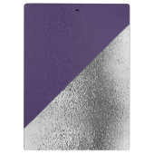 Elegantes, kundenspezifisches Monogramm-Metallisch Klemmbrett (Rückseite)