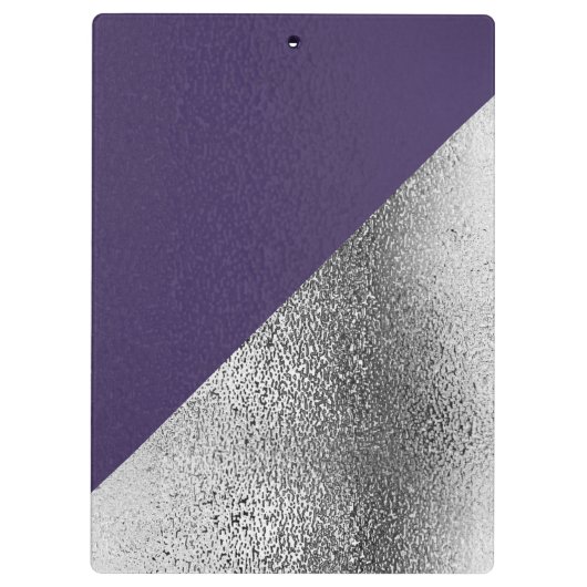 Elegantes, kundenspezifisches Monogramm-Metallisch Klemmbrett (Rückseite)