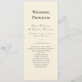 Elegantes kundenspezifisches Qrcode-Hochzeitsprogr Menükarte (Vorderseite)