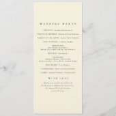 Elegantes kundenspezifisches Qrcode-Hochzeitsprogr Menükarte (Rückseite)