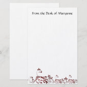 Elegantes kundenspezifisches stationäres briefpapier (Vorne/Hinten)