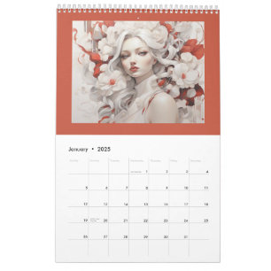 Elegantes Kunstdesign Kalender