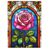 Elegantes Kunstgewerbe einer dynamischen Rose Klemmbrett (Rückseite)