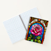 Elegantes Kunstgewerbe einer dynamischen Rose Notizblock (Innenseite)