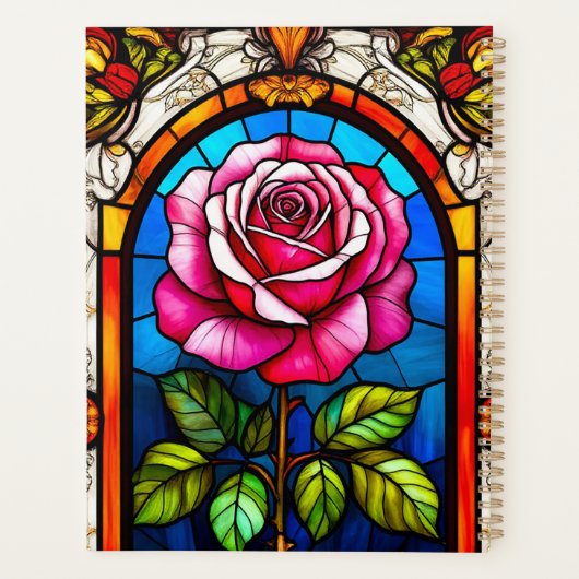 Elegantes Kunstgewerbe einer dynamischen Rose Planer (Rückseite)