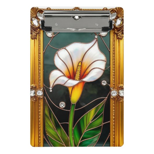 Elegantes Kunstgewerbe Mini Klemmbrett (Vorderseite)