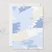 Elegantes Künstlerisches Blue Cloud Nine Brautpart Einladung (Rückseite)