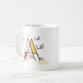 Elegantes, künstlerisches Monogramm. Buchstabe A Kaffeetasse (Vorderseite Links)