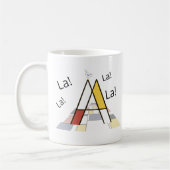 Elegantes, künstlerisches Monogramm. Buchstabe A Kaffeetasse (Links)