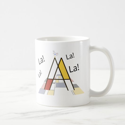 Elegantes, künstlerisches Monogramm. Buchstabe A Kaffeetasse (Rechts)