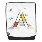 Elegantes, künstlerisches Monogramm. Buchstabe A Rucksack (Vorderseite)