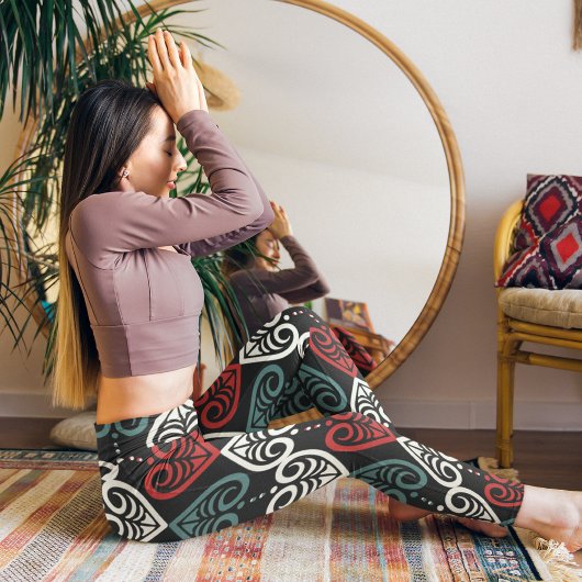 Elegantes künstlerisches, schwarz-weißes Muster Leggings