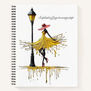 Elegantes & künstlerisches Spiralnotizbuch Notizblock