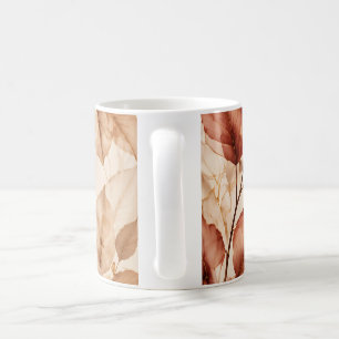 Elegantes Kupfer-Gold-Herbstlaub Botanisches Muste Kaffeetasse