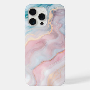 Elegantes Kupfer   Mädchenhaftes Roségold-Marmor iPhone 15 Pro Max Hülle