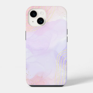 Elegantes Kupfer   Mädchenhaftes Roségold-Marmor iPhone 14 Hülle