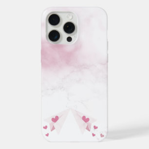 Elegantes Kupfer   Mädchenhaftes Roségold-Marmor iPhone 15 Pro Max Hülle