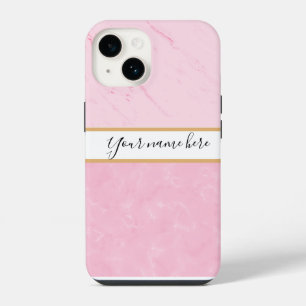 Elegantes Kupfer Mädchenhaftes Roségold-Marmor-M iPhone 14 Hülle