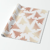 Elegantes Kupfer-Rose-Weihnachtsbaummuster Geschenkpapier (Ungerollt)